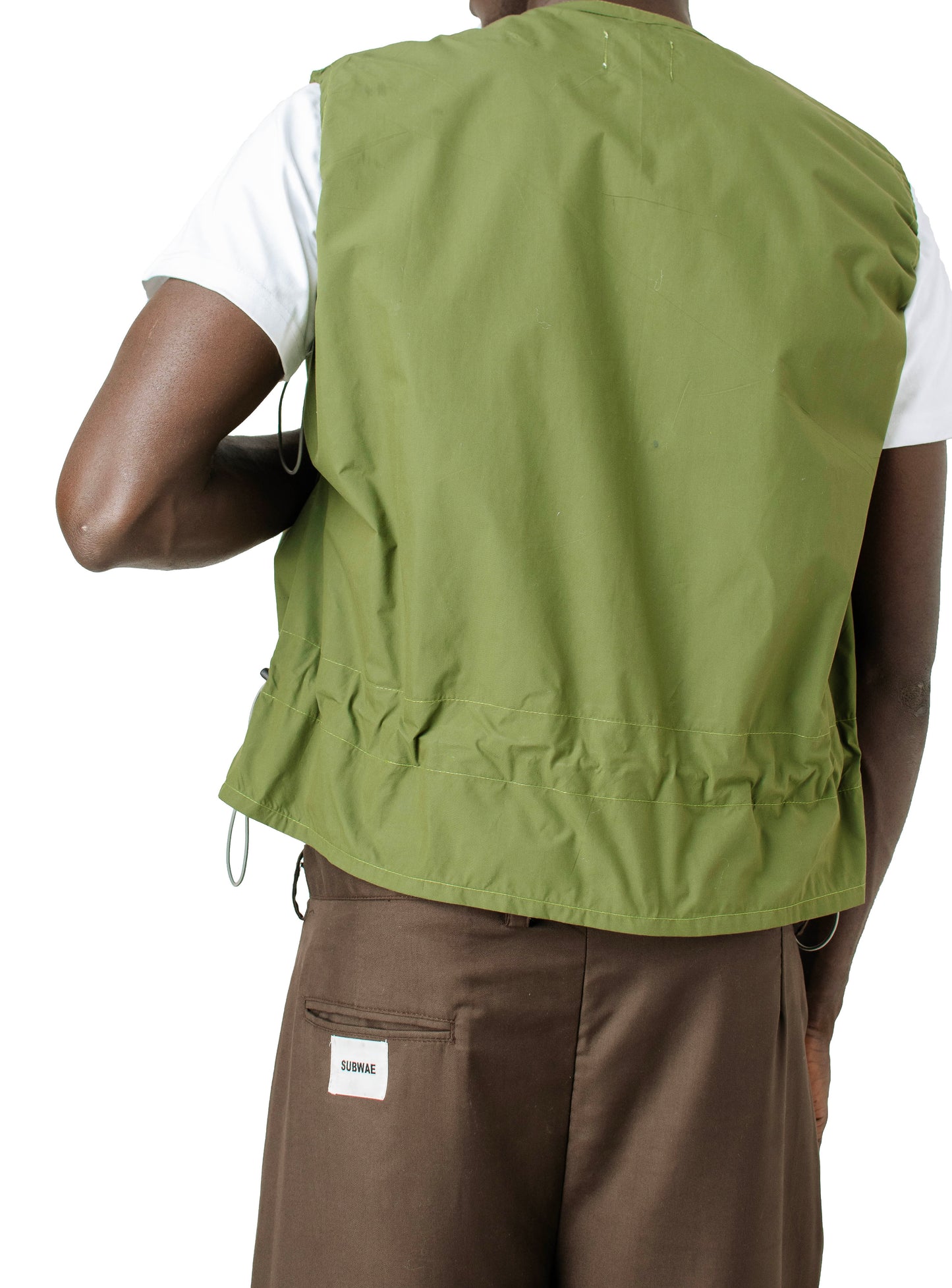 CARPENTER DRAWSTRINGS VEST in forest green