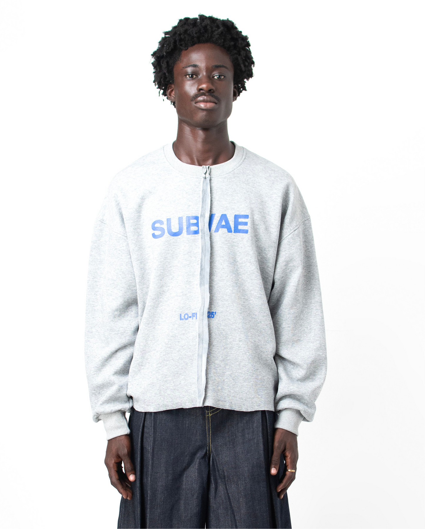 LO-FI EDGE SWEATSHIRT in gray (blue logo)