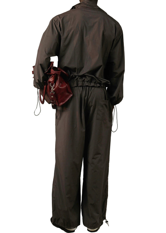 ASAASE TRACKSUIT JACKET in dark brown