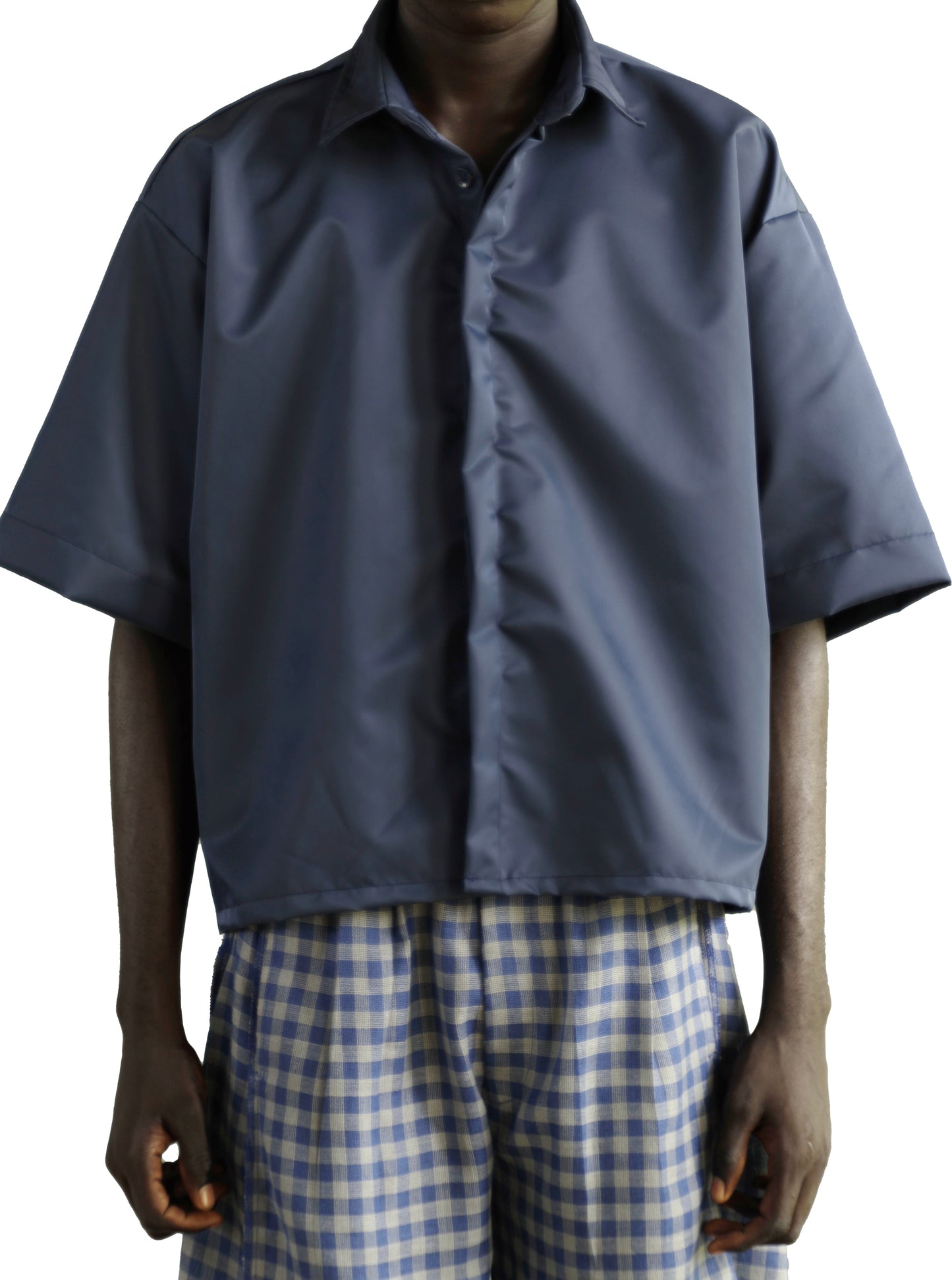 AKWANTUO BUTTON UP SHIRT in midnight blue