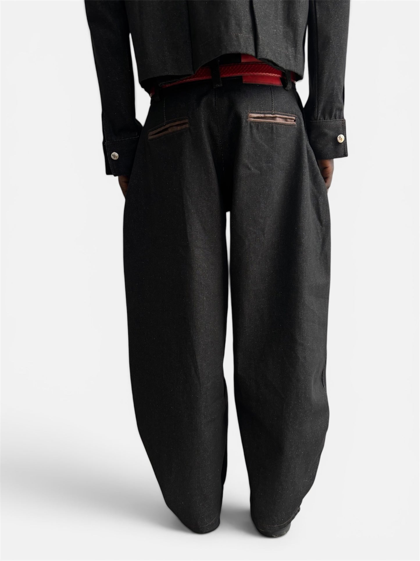 ABOSSEY-OKAI DENIM TROUSERS in black
