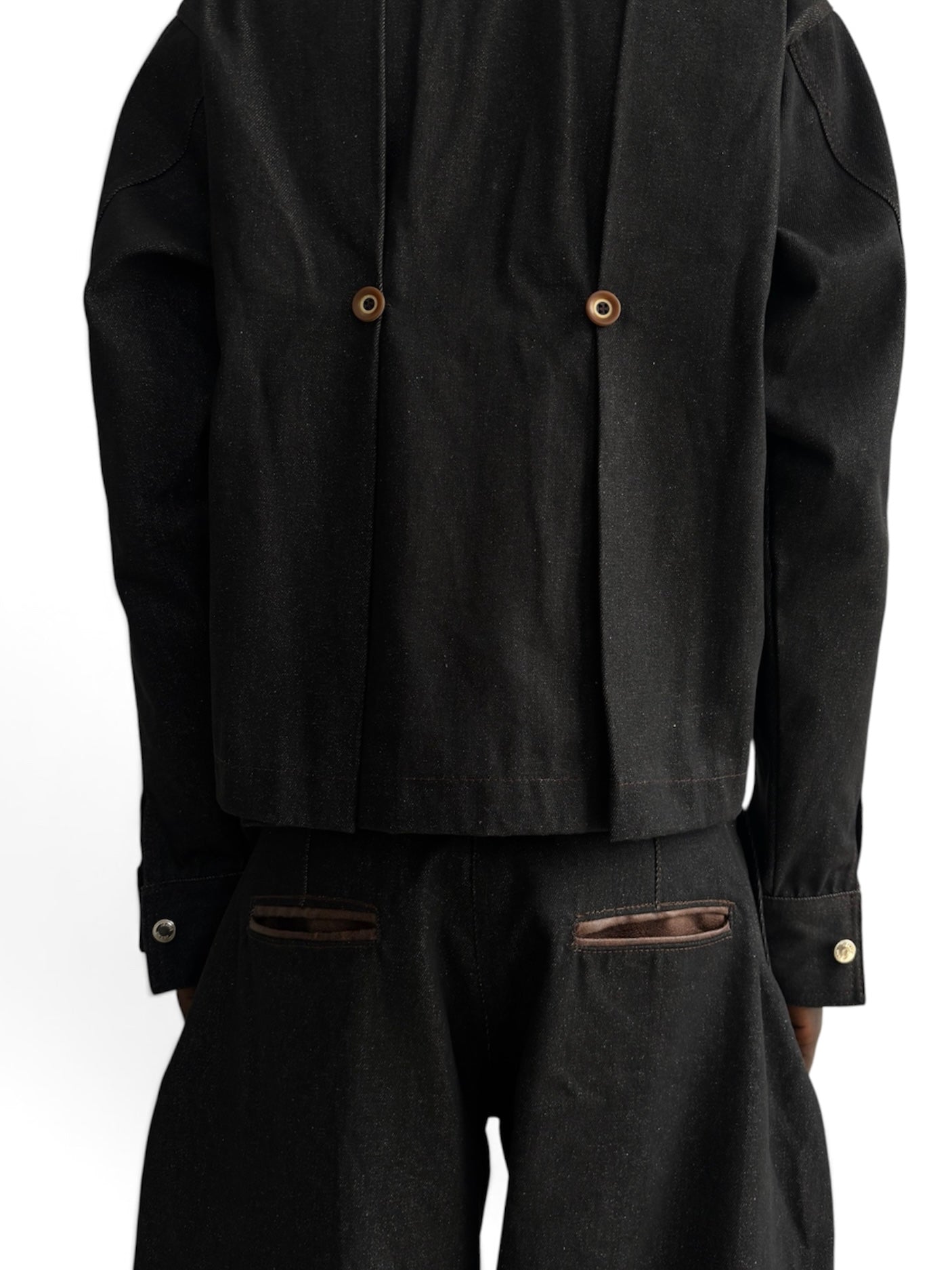 ABOSSEY-OKAI DENIM TROUSERS in black