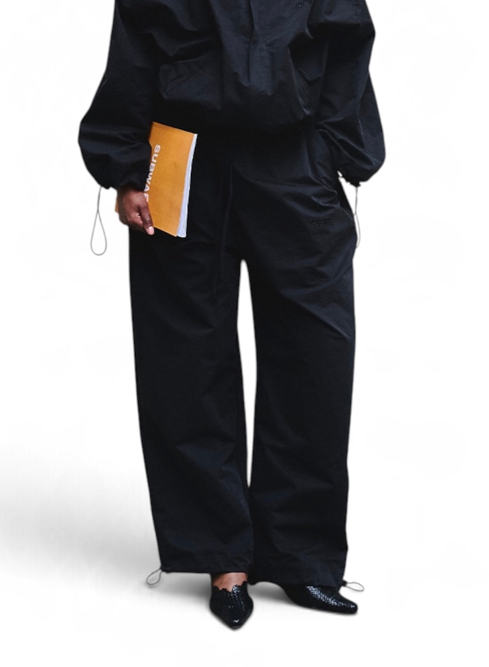 ASAASE TRACKSUIT TROUSERS in navy black