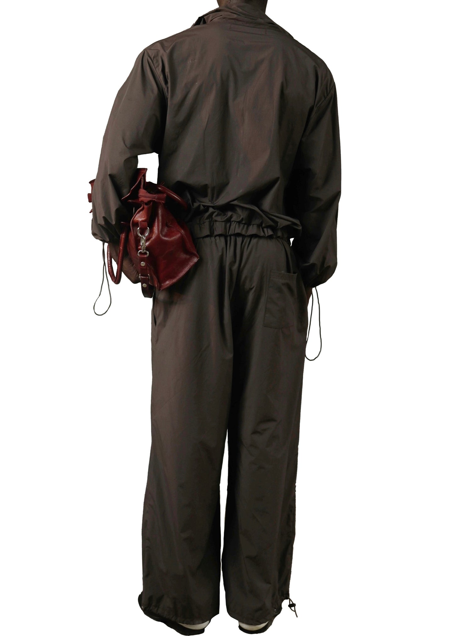 ASAASE TRACKSUIT TROUSERS in dark brown