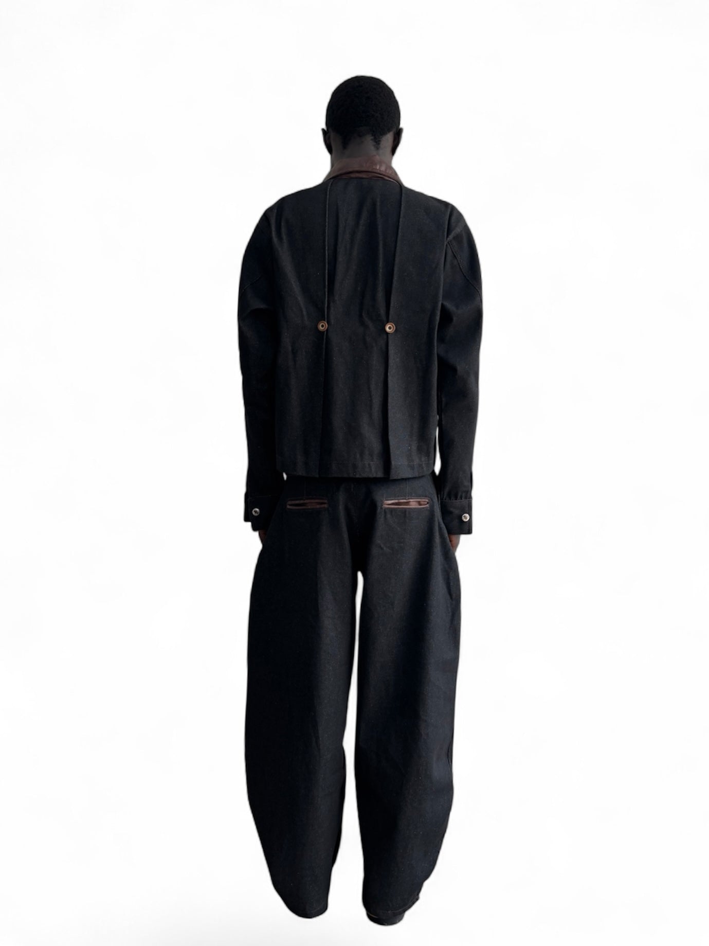 ABOSSEY-OKAI DENIM JACKET in black