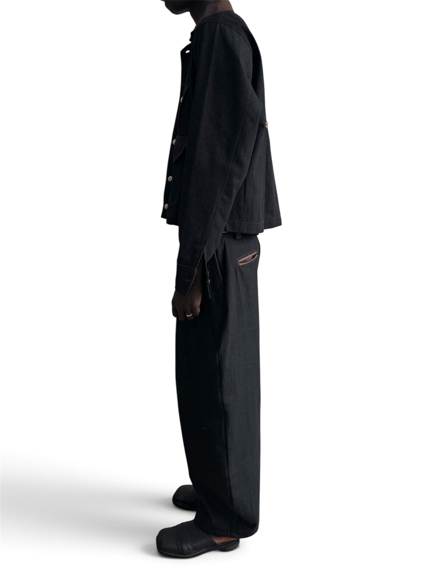 ABOSSEY-OKAI DENIM JACKET in black